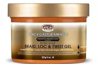African Pride Black Castor Miracle Extra Hold Braid Loc Twist Gel
