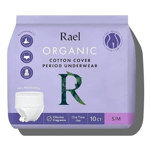 Rael Organic Cotton Cover Disposable Underwear Postpartum Pads